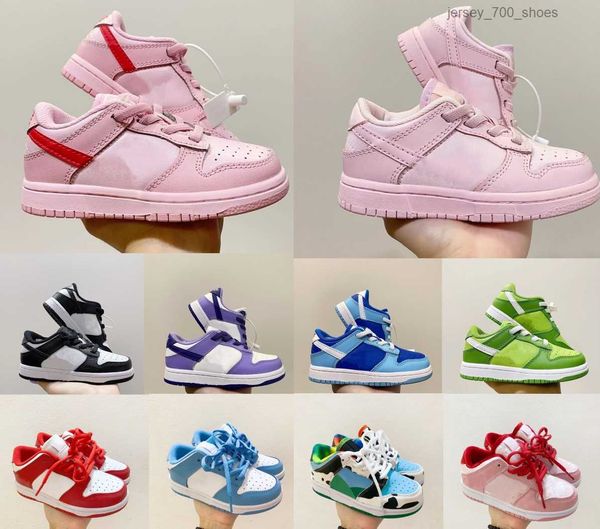 

kids shoe dunks sb low athletic boy girls white panda children sports sneakers designer walking basketball trainers toddler infants 25-35, Black