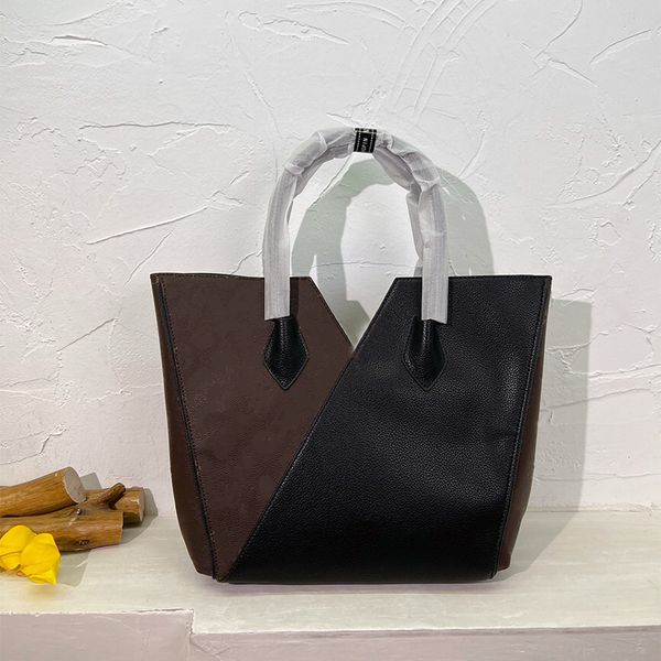 

women luxurys handbags brown flower tote bags genuine leather shopping bag shoulder crossbody purse wallet fashion large capacity classic le