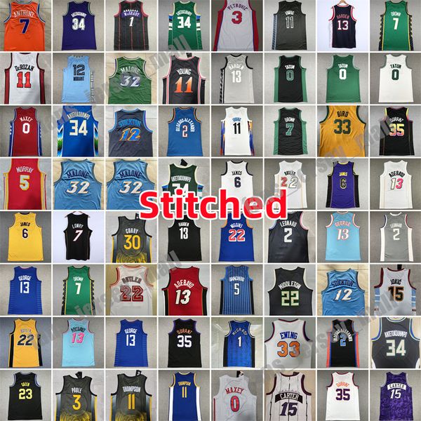 

doncic tatum stitched basketball ja morant jersey stephen curry lamelo ball simmons butler lillard devin booker kevin durant luka antetokoun, Black;red
