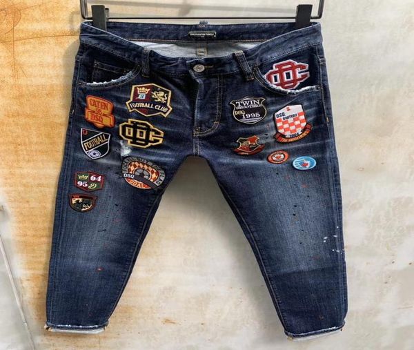 

d2 jeans men jeans mens luxury designerjeans skinny ripped cool guy causal hole denim fashion brand fit jeans men bej dsquareds ds4978125, Blue