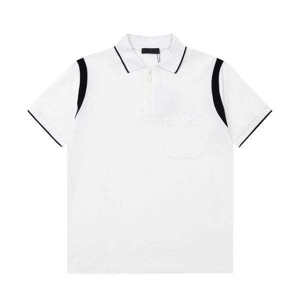 

men's plus tees & polos round neck embroidered and printed polar style summer wear with street pure cotton 22efw5rt, Black;brown