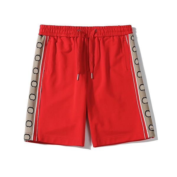 

men's pattern five point designer shorts mens summer cotton elastic printing loose sports leisure sandy beach pants colour m-xxl size s, White;black
