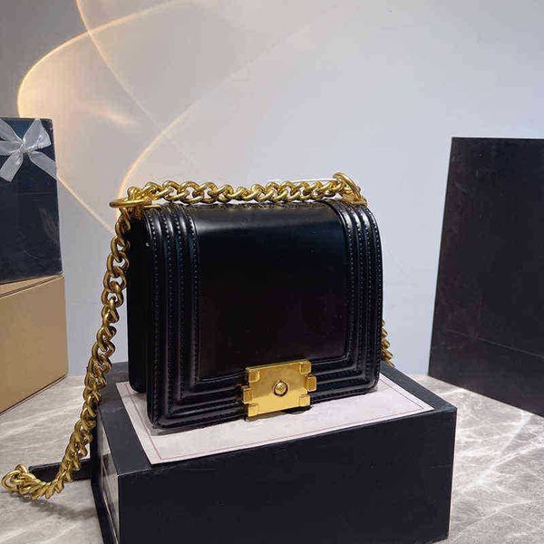 

new cc women designer bags mini handbag thick chain crossbody bags totes wallet purse double letters solid hasp purse handbag