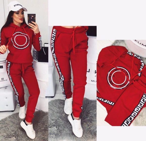 

fashion designer women039s tracksuits superior quality women039s two piece pants long sleeve fitness leisure sports size s3917399, Gray