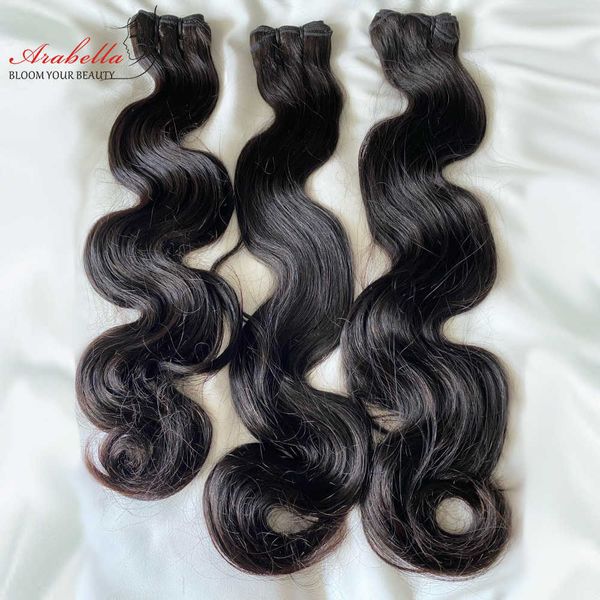 

lace wigs super double drawn hair brazilian body wave hair bundles 100% human hair arabella natural virgin hair bundles 230206, Black;brown