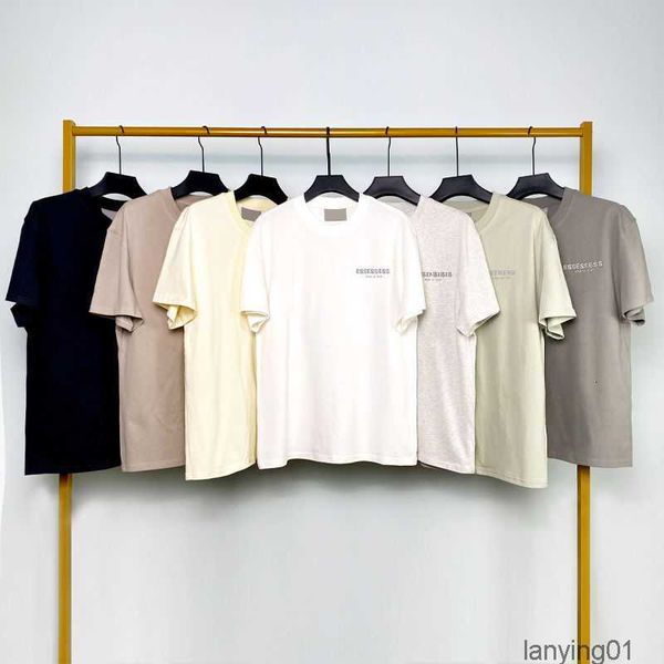 

essen designer t shirts mens short sleeve chest letter print high street loose oversize casual t-shirt 100% cotton men women essentails97hm, White;black