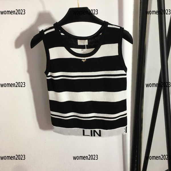 

women's vest girl clothes lady tank female camis summer color blocking stripe design knit new products mar16, White