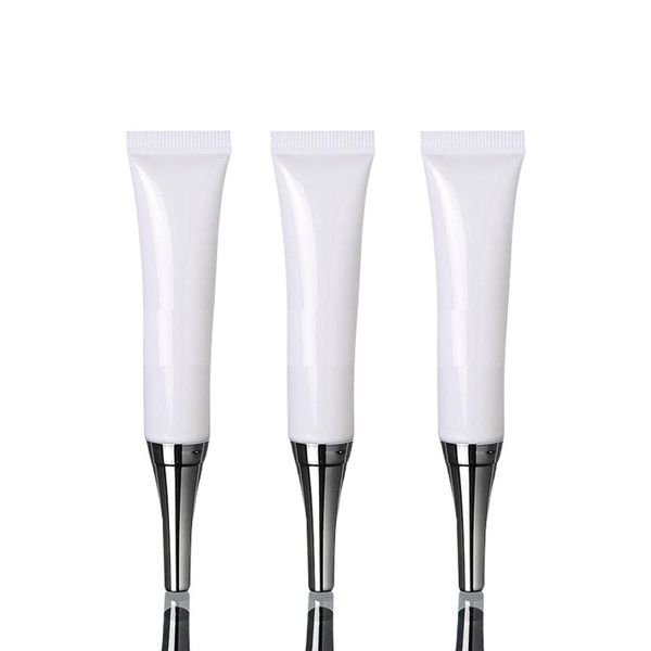 

200pcs 15ml white empty eye cream bottle tube soft tubes mildy wash butter or hand cream hose cosmetic container f3831
