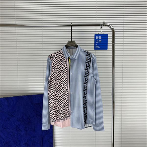 

2022 luxurys designers dress shirt menswear fashion society black men solid color business casual long sleeve -xxxl #37, White;black