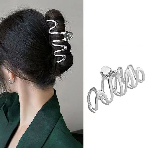 

s3515 fashion jewelry barrettes wave metal hairpin for women hair clip shark clip bobby pin lady girl head barrette hair accessories, Golden;silver