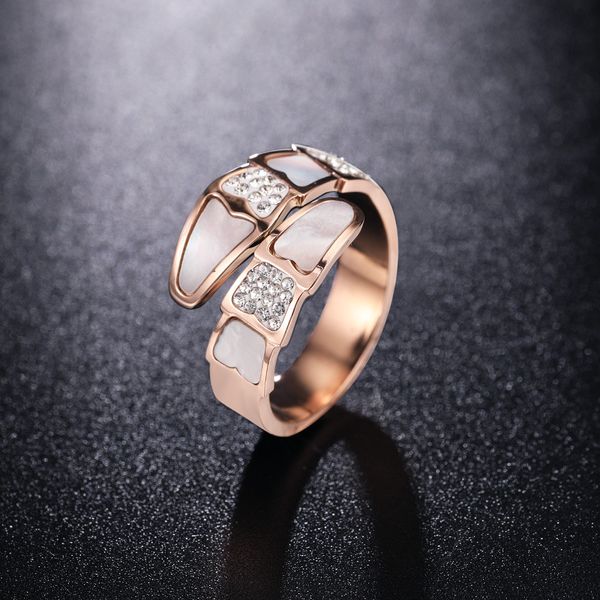 

Rose Gold Snake Shape Band Rings Jewelry for Women Gift