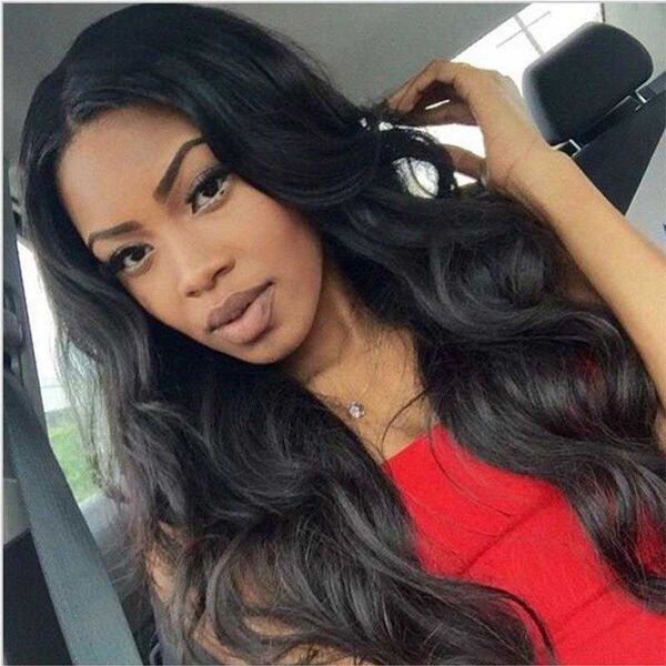 

wholesale wig womens mid length black big wave long curly hair chemical fiber silk