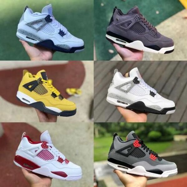 

4 4s jumpman basketball shoes for men women og pine green military black cat craft pn dust seafoam red cement university blue bred mens desi