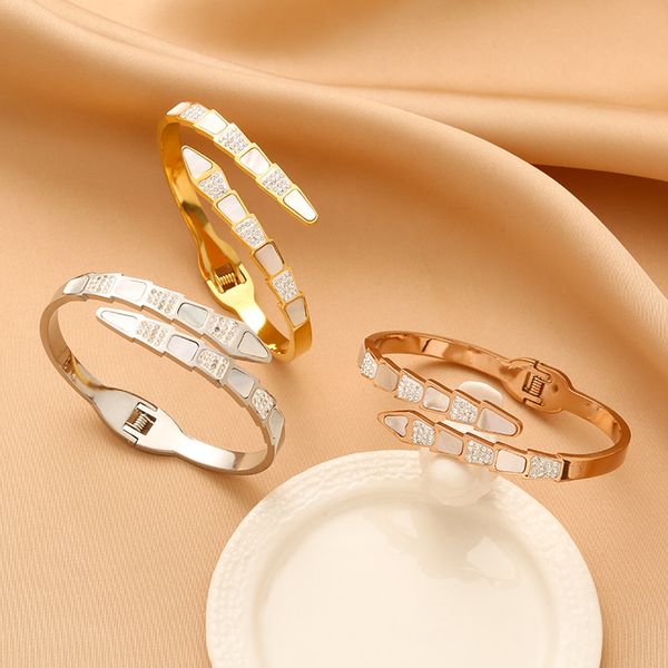 

ins style snake bone shape bangle bracelet for gift, Black