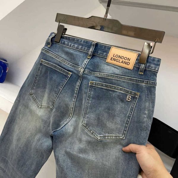 

plus size mens jeans designer casual pants luxury bur washed men women hip hop trendy straight zipper access control loose, Blue