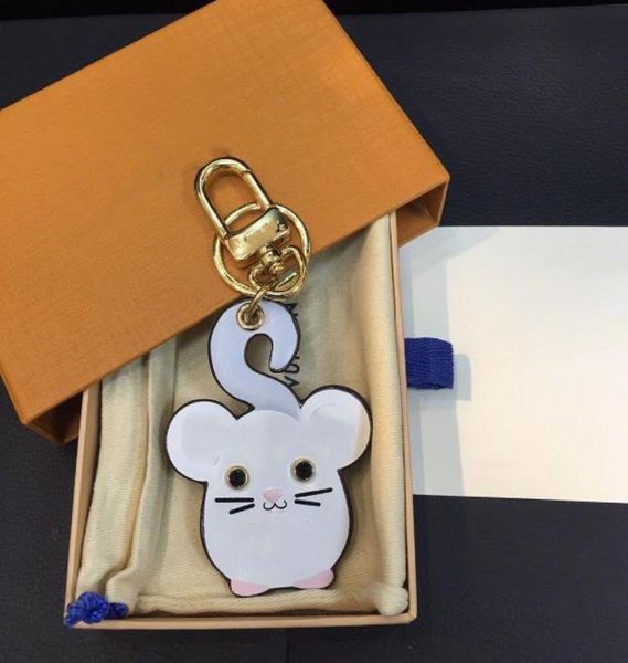 

personality design fashion little fox rat keychain cute key chain leather with stainless steel keychain charm keyring with 3775969, Silver