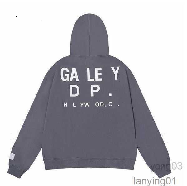 

american hoodies man galleryes dept sweater sweaters 2023 fashion hoodie los angeles exclusive printed high gram weight cotton terryoxvt, Black