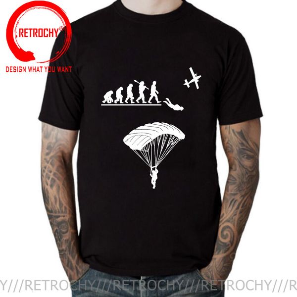 

mens tshirts paragliding skydiving evolution t shirt men of skydiver tshirt skydive parachuting lover tee shirt paraglider tshirt 230317, White;black