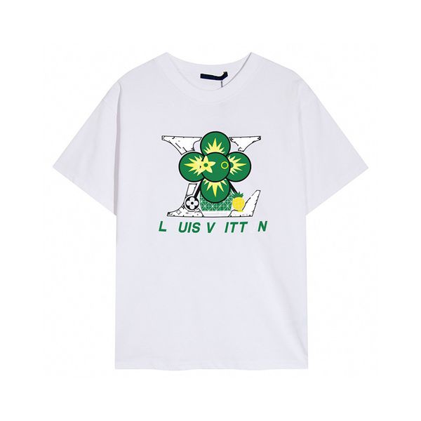 

2023shirt slim fit short sleeve cotton breathable tee r luxury letters print shirts spring summer high street casual sizem-3xl, White;black