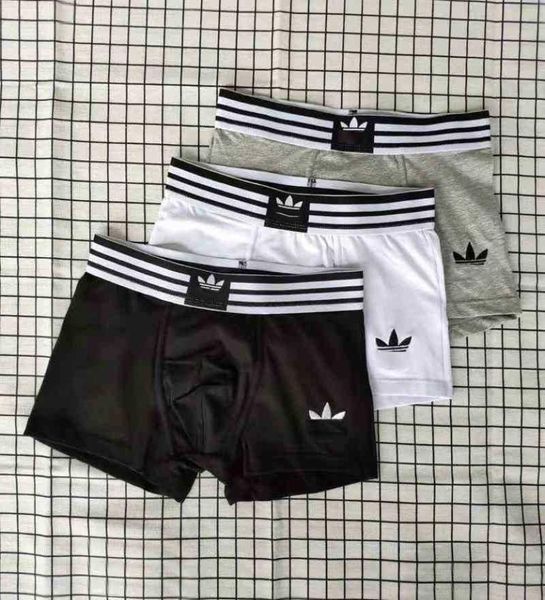 

designer luxury clover print hip hop mens underpants boxers for man underwear cueca boxer 3 pieces with box single piece can 8479734, Black;white