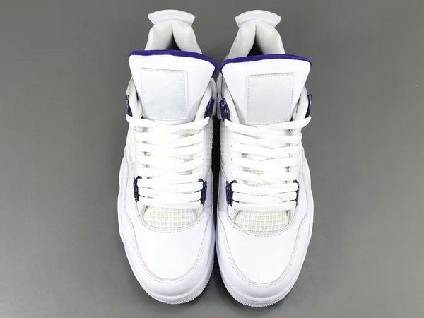 

2023 basketball shoes special edition jumpman 4s og man white court purple metallic silver woman fashion sport zapatos sneakers excellent qu