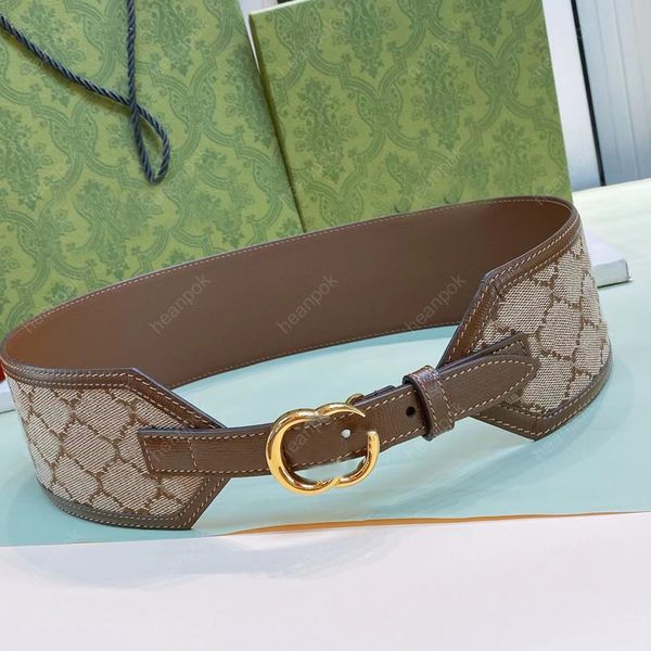 

r leather canvas belts women mens wide belt width 7cm waistband women cowhide letter g golden buckle luxury cintura ceintures, Black;brown