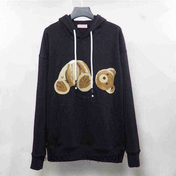 

2021 mens womens designers hoodies sweatshirts fashion sweater long sleeve bear hoodie clothing sweaters hip hop palms clothes 1fjlg, Black
