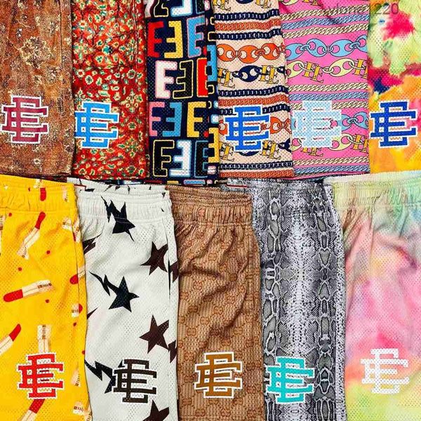 

eric emanuel ee basic men's shorts women's fitness shorts mesh breathable beach pant sports series basketball pants york, White;black