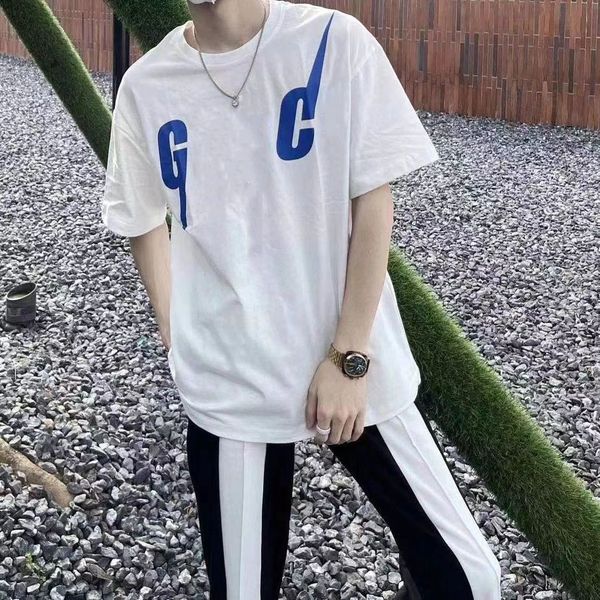 

2023 summer paris mens t-shirts designer tee luxury flocking letter tshirt t shirt classic fashion multiple colors womens short sleeve casua, White;black