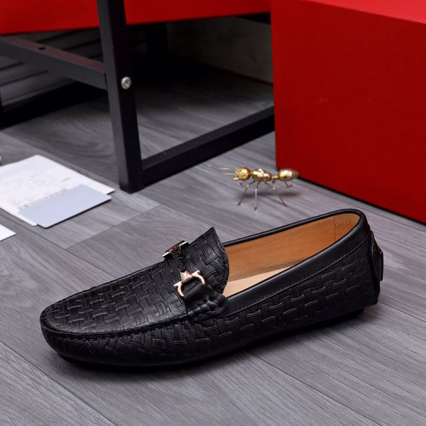 

2023 mens formal designer dress shoes crocodile fashion evening party flats male brand casual outdoor loafers size 38-44, Black