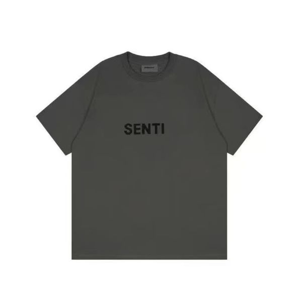 

ess 2023 spring summer front 3d silicon logo t shirt tee oversize men women short sleeve tshirt, White;black