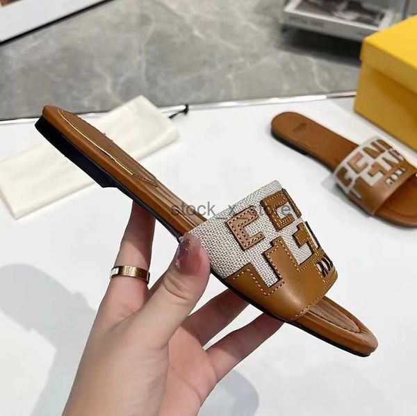

women's slippers outdoor summer leather flip-flops designer slippers beach sandals leisure resort slides plus size 35-42, Black