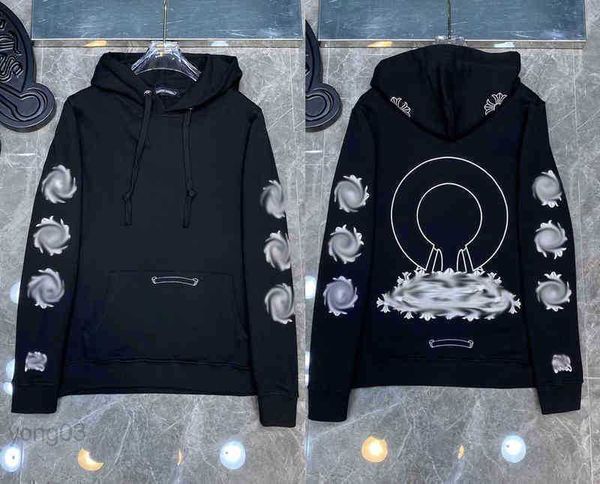 

designer hearts hoodie chromes mens hoody clothing hoodies hooded ch cross flower arm front printed pocket zippersqxn, Black