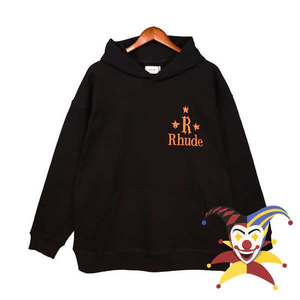 

men's hoodies casual loose hoodie style trend fashion figurative star hoodie men women main street loose sweaters streetwear, Black