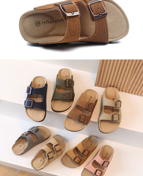 

cork slippers toddler baby summer slide slipper sandals beach kids shoes boys girls designer shoe boy sneakers infants children kid fashion, Black;grey