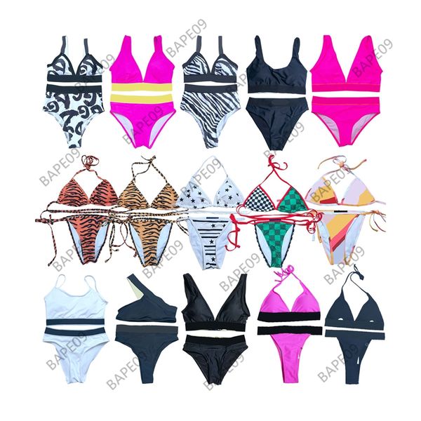 

designer swimsuit women bikini sets swimwear printed bathing suits summer beach swim wear swimming suit, White;black
