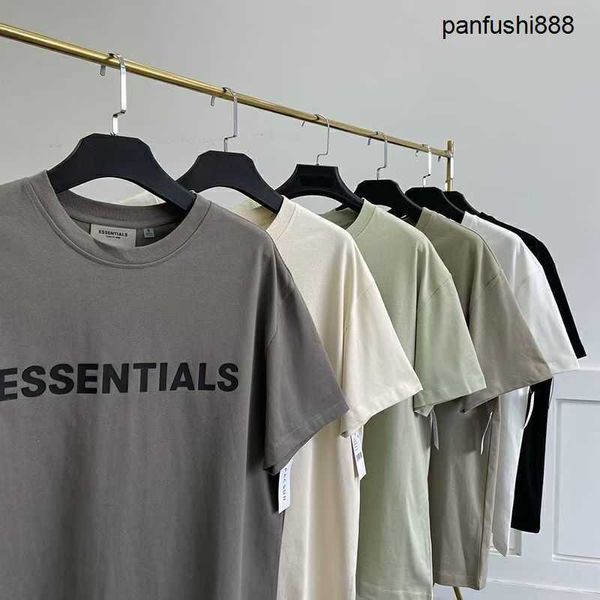 

casual t-shirt fogg fear god double line essen high street fashion brand short sleeve summer t-shirt loose couple, White;black