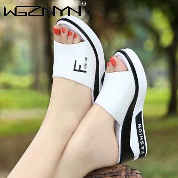 

summer outdoor women's wedges slippers slip-on shoes woman flat peep toe breathable soft platform leather sandals platform shoes 0318, Black