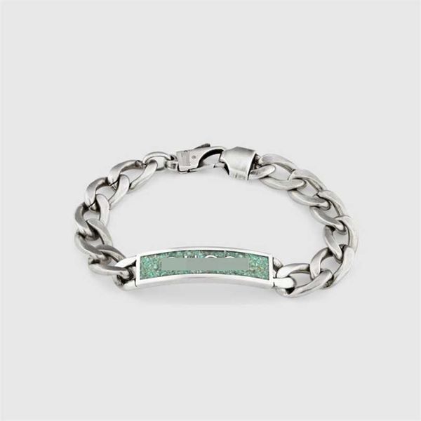 

2023 designer new jewelry sterling silver dropping enamel for men and women home frosted fashion bracelet, Black