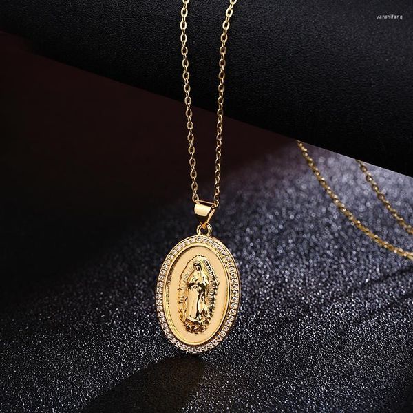 

pendant necklaces diamond inlay gold stainless steel necklace for women charm marriage jewelry, Silver