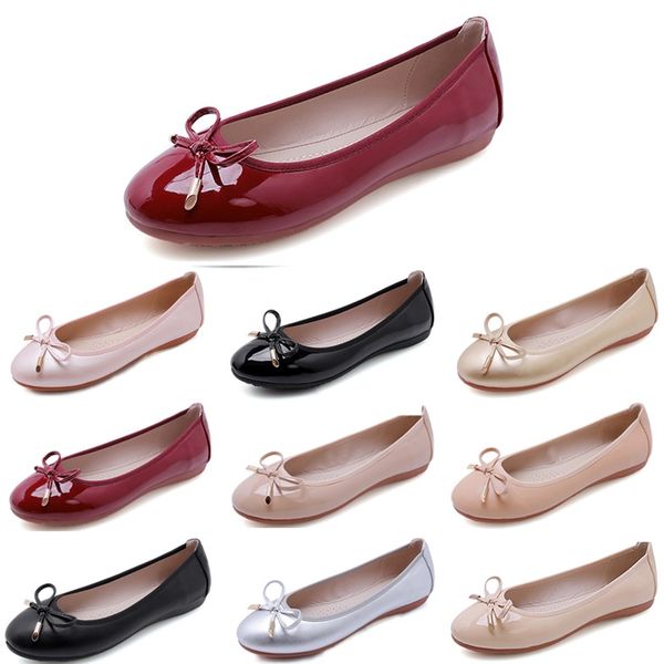 

single shoes women new large women's shoes chicken rolls shoes doudou shoes women 045, Black