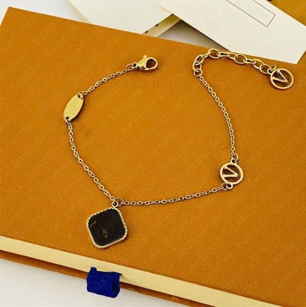 

2023classic charm bracelet 18k gold flower leather accessories bracelet women's wedding mother's day jewellery women's gifts, Silver