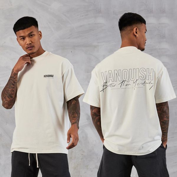 

mens tshirts summer white boxy oversized tshirt sports fitness cotton crew neck gym running training stretch short sleeve 230317, White;black