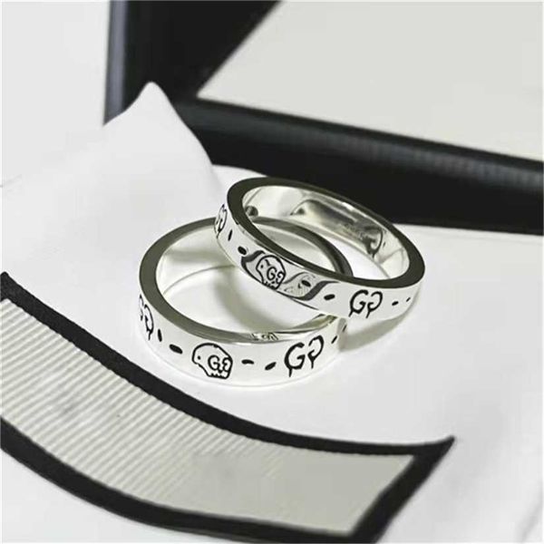 

2023 designer new fashion silver pure white copper elf double couple non fading female ring jewelry