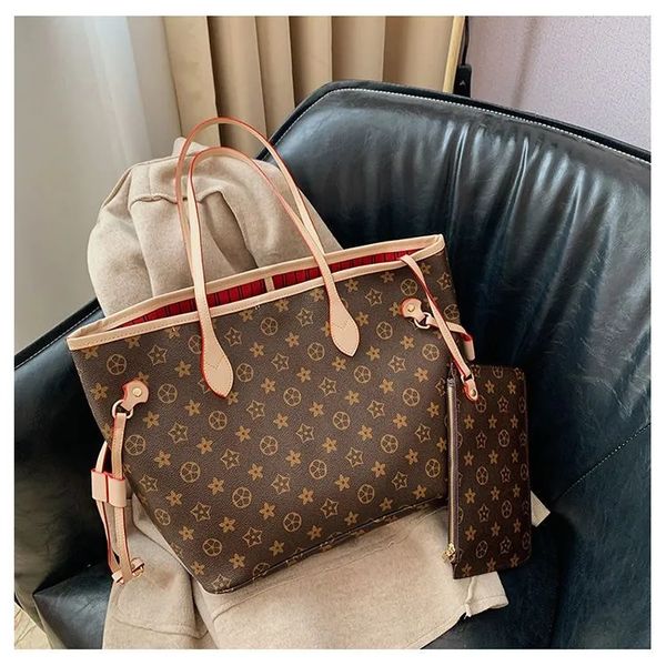 

luxurys designers bags handbags womens grace totes shopping shoulder bag flower leather 2pcs set with wallet lady clutch coin purse