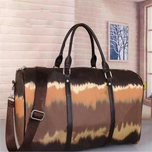 

duffle bag women travel bags luggage men pu leather handbags large cross body totes 412# 53cm251s