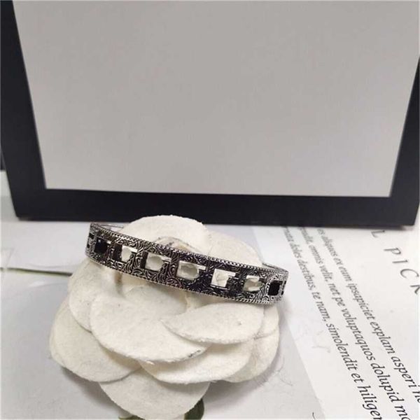 

2023 designer new fashion jewelry gujia same letter word bracelet carved pattern hand decoration personalized fashion bracelet jewelry, Black