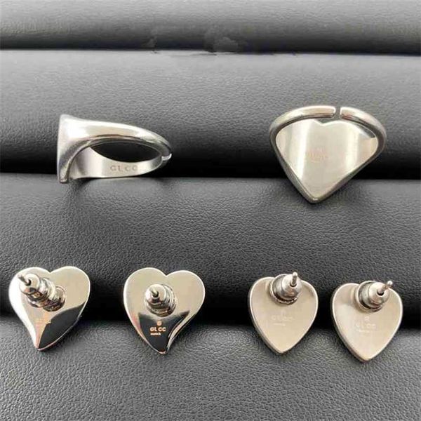 

2023 designer new family gujia year dripping letter love open earrings temperament trend jewelrymnoe, Silver