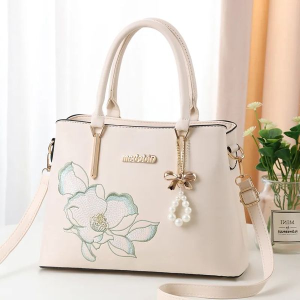 

new lady handbag embroidery women's totes bag mom's large capacity simple and fashionable mom's crossbody bag korean version