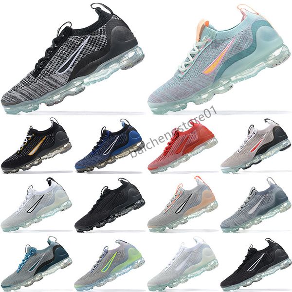 

fly knit 2021 fk-2020 running shoes mens womens sports sneakers dark grey all black speckled white stone blue pure platinum team red light d